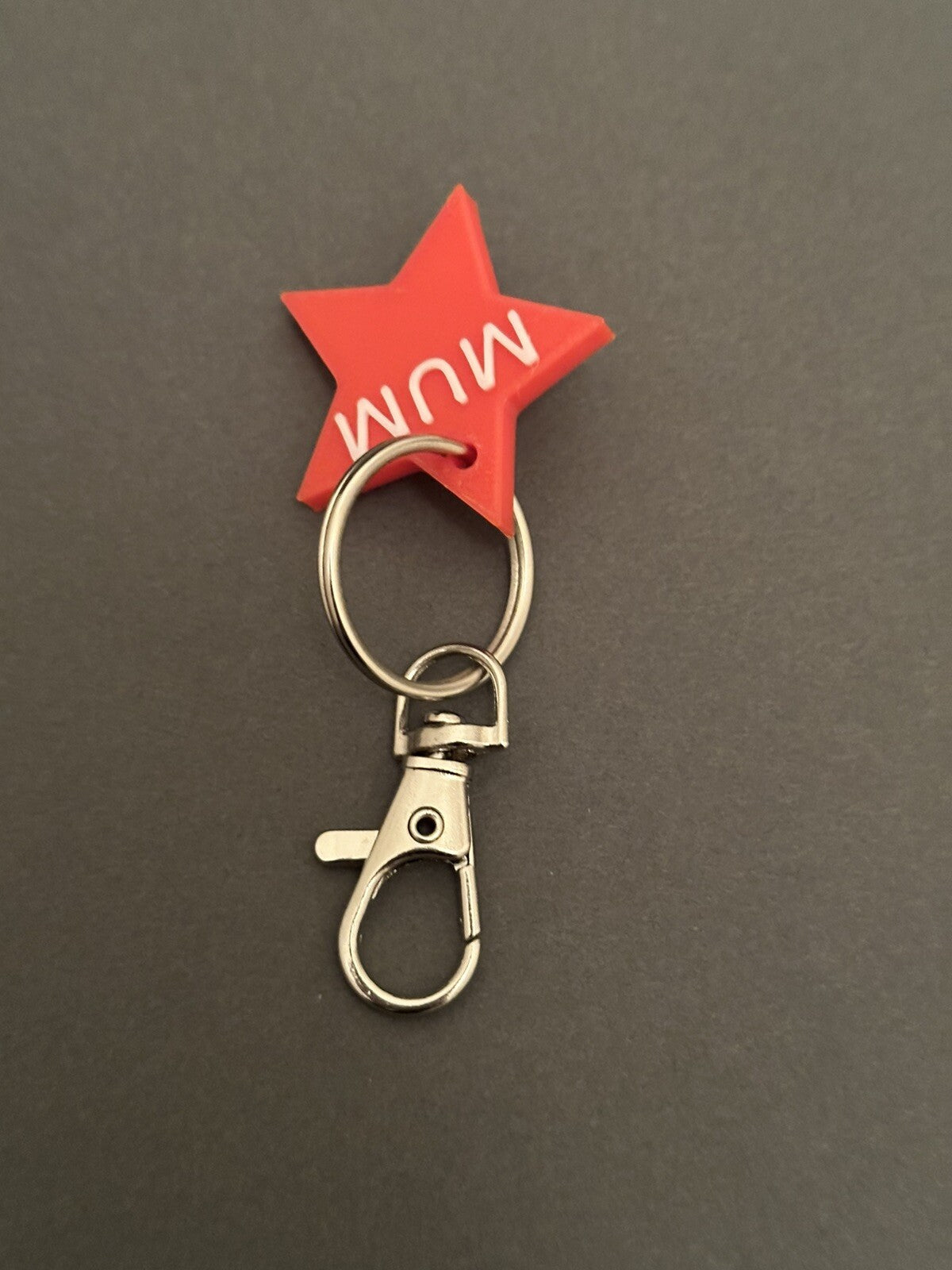 Mum, Star Keychain- 3D Printed