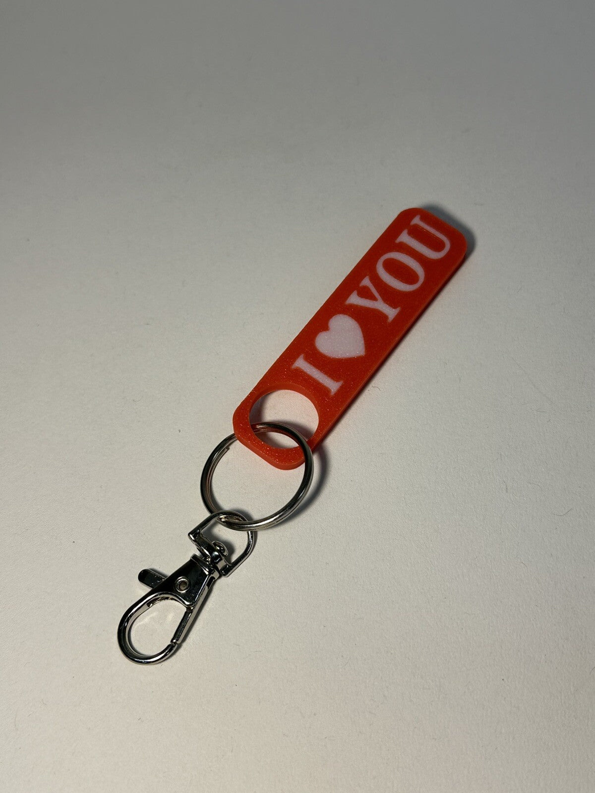 3D Printed I Love You keychain