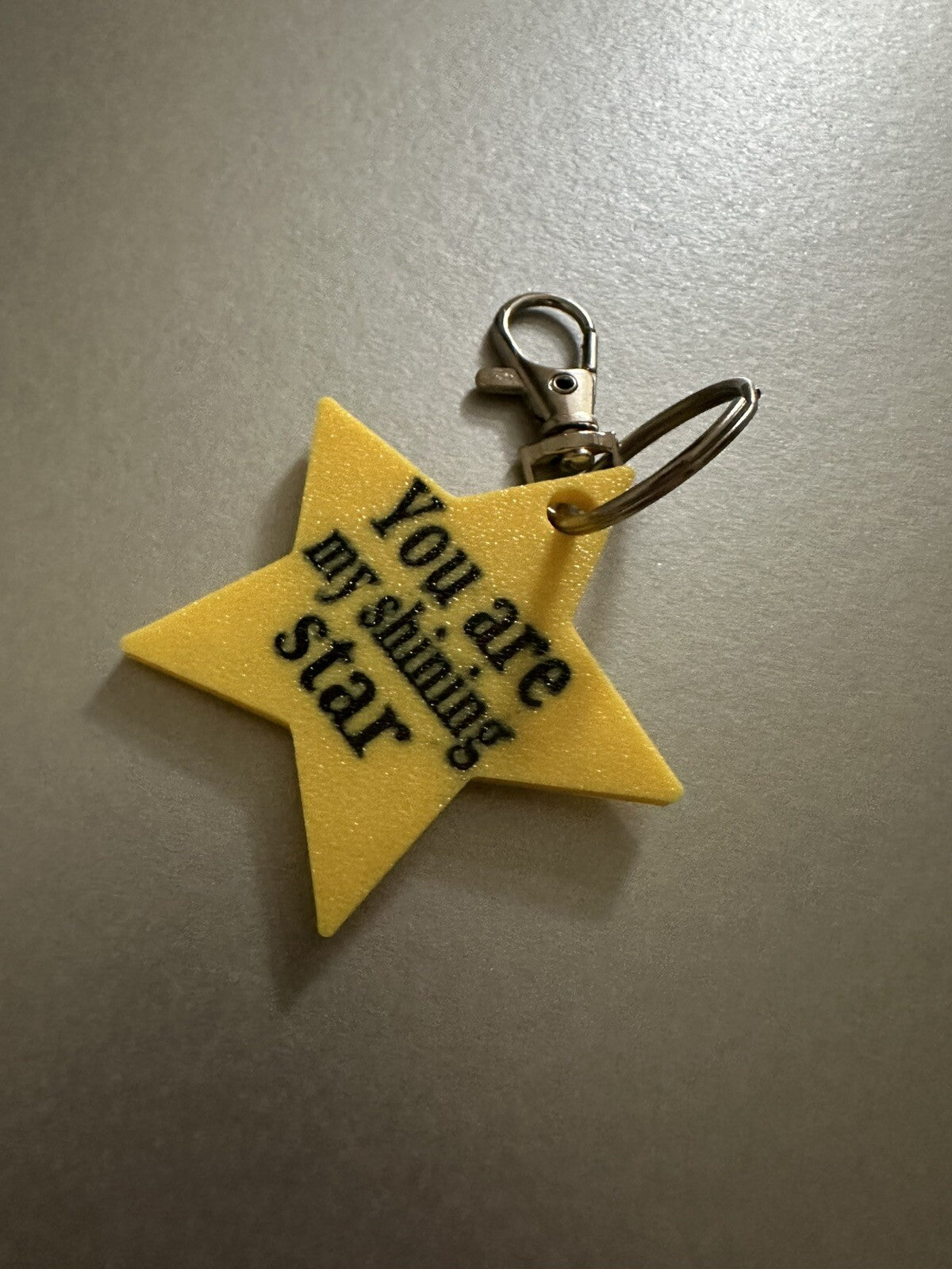 3D Printed Keychain- You are my shining star
