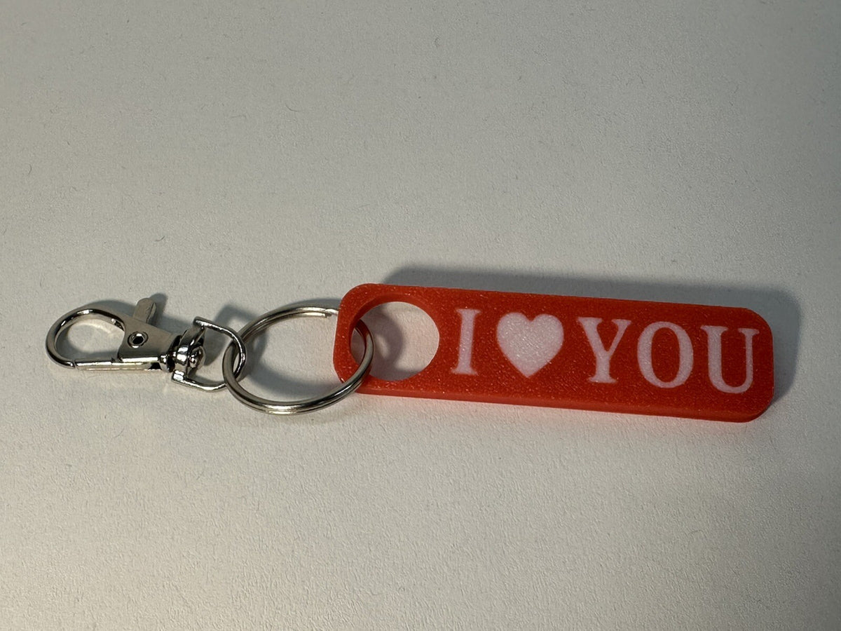 3D Printed I Love You keychain