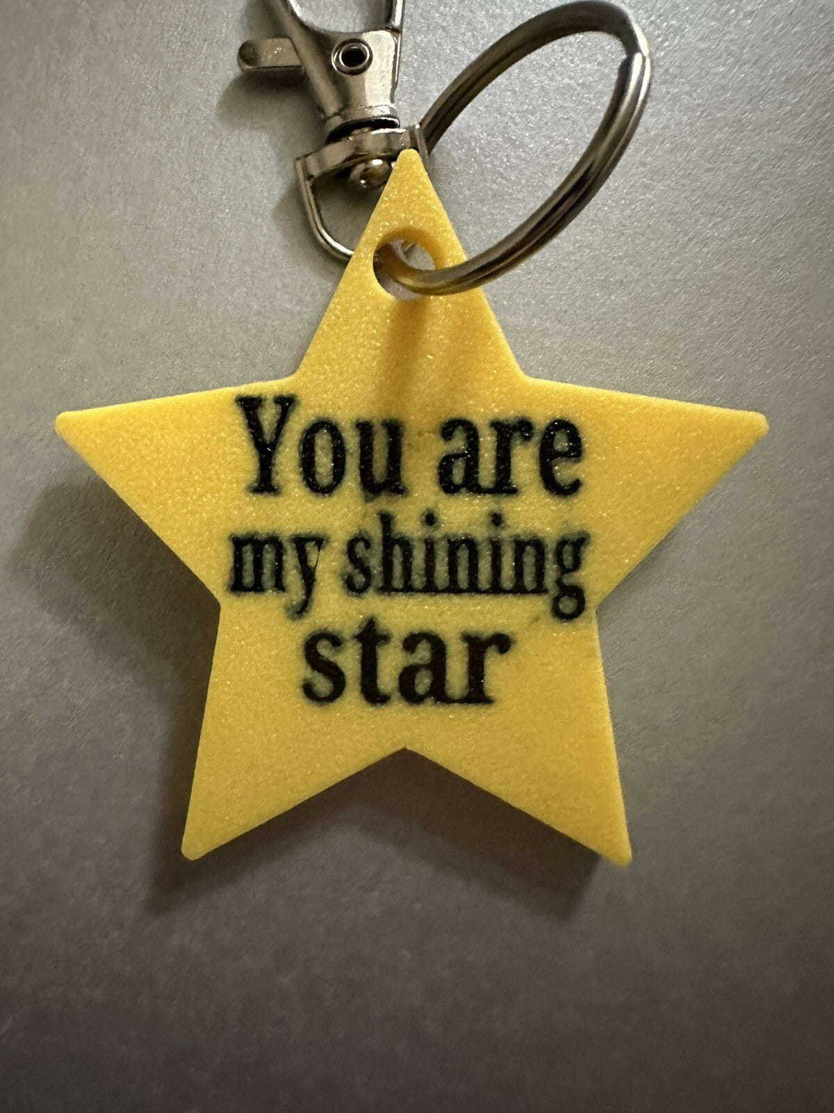 3D Printed Keychain- You are my shining star