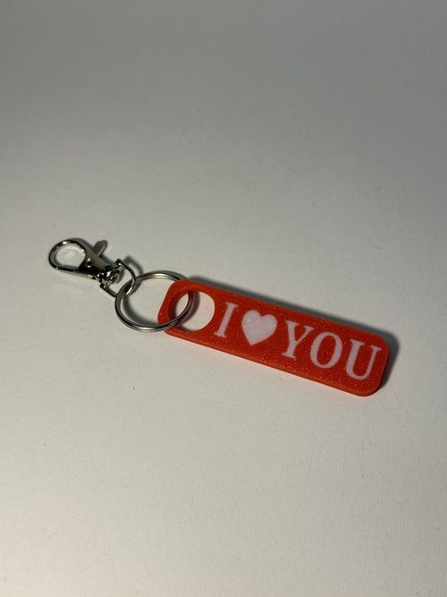 3D Printed I Love You keychain