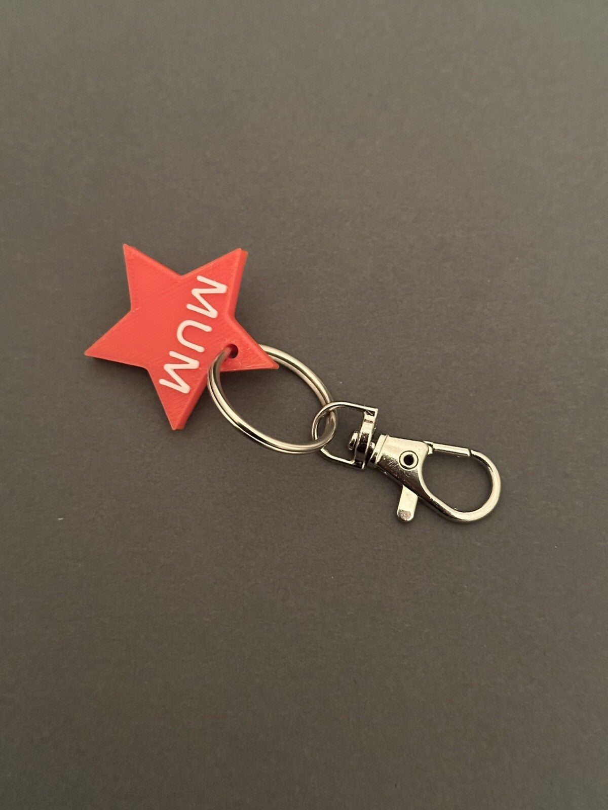 Mum, Star Keychain- 3D Printed